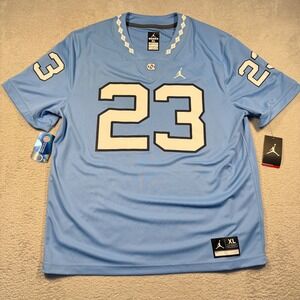 Jordan North Carolina Football Jersey Men XL Blue 23 UNC Tar Heels Dri-FIT NWT